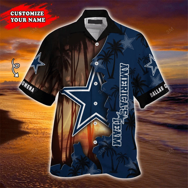 Hot Dallas Cowboys Hawaii Shirt Customize Your Name Ha52975