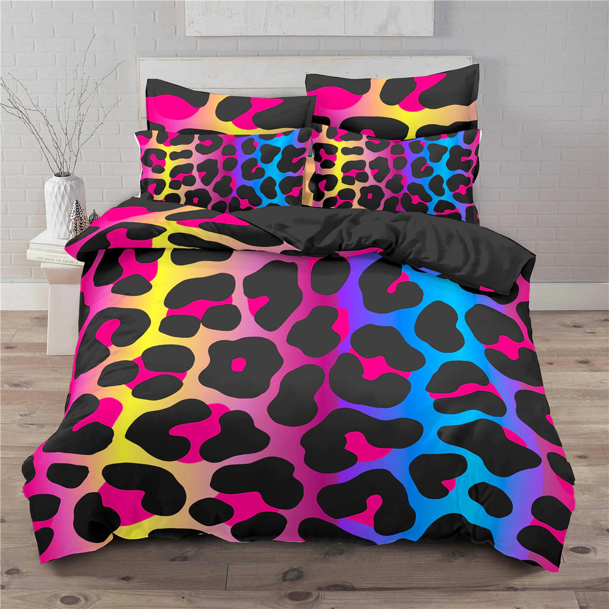 3D Duvet Cover Sets Leopard Pattern Covers Pillowcase 2/3Pc Bedding Sets Full Twin Double Luxury Colorful