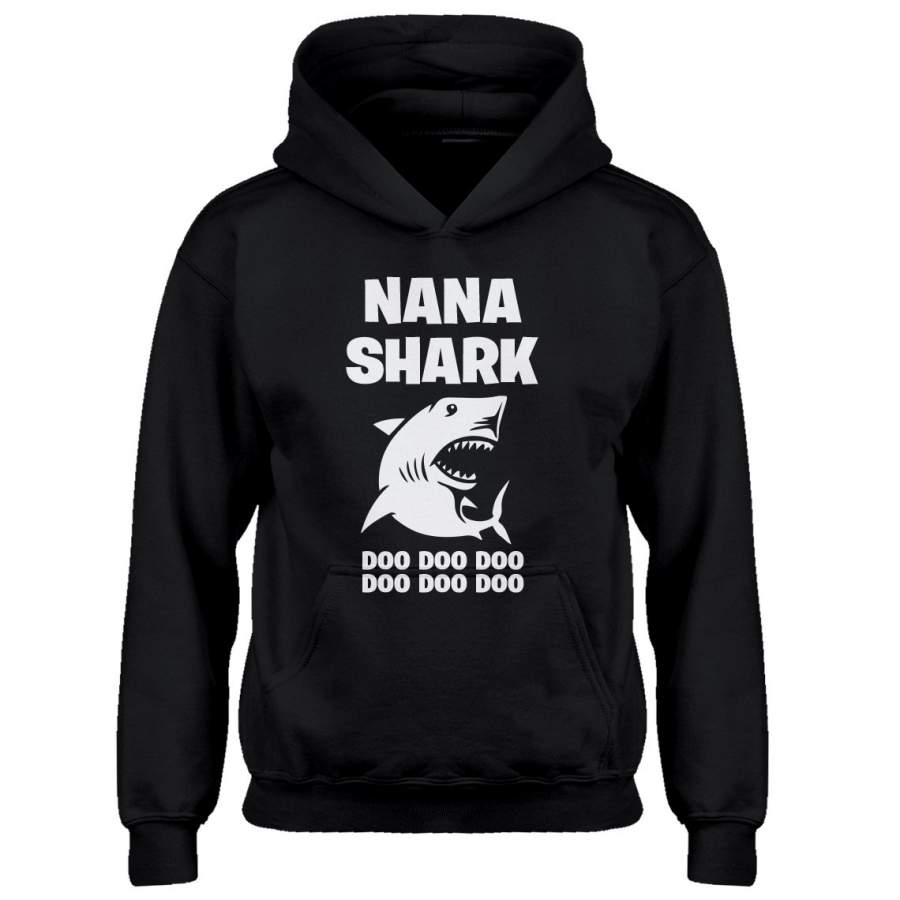 Youth Nana Shark Kids Hoodie