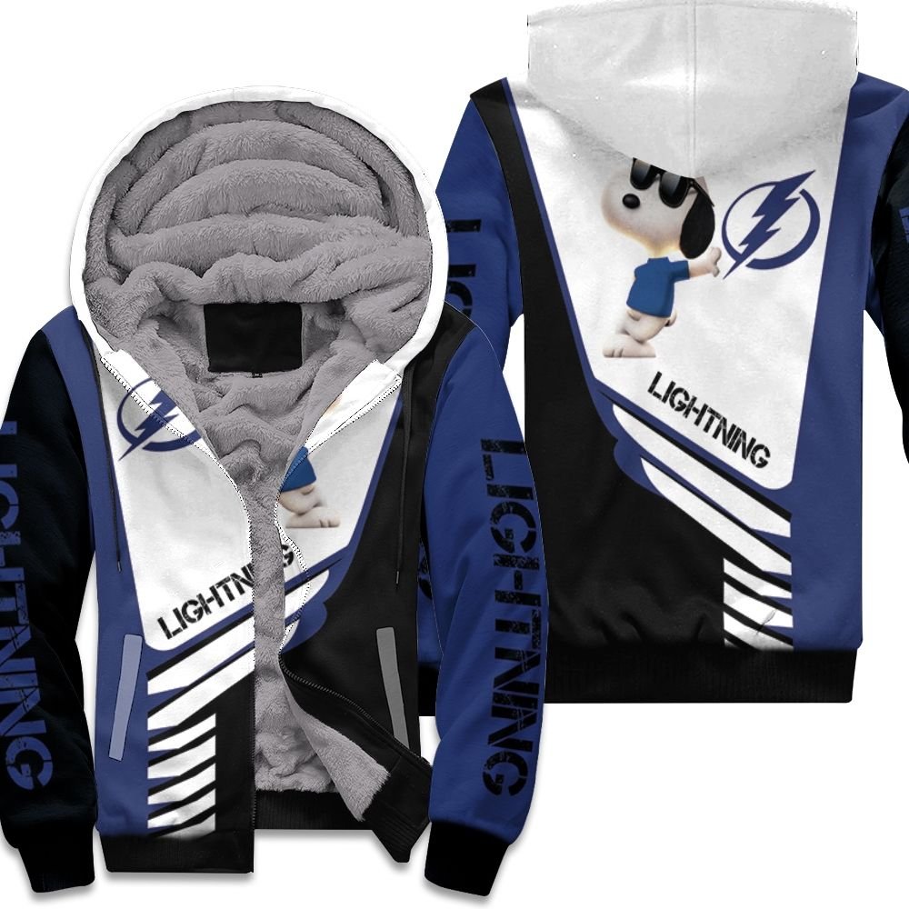 Tampa Bay Lightning Snoopy For Fans 3D Fleece Hoodie