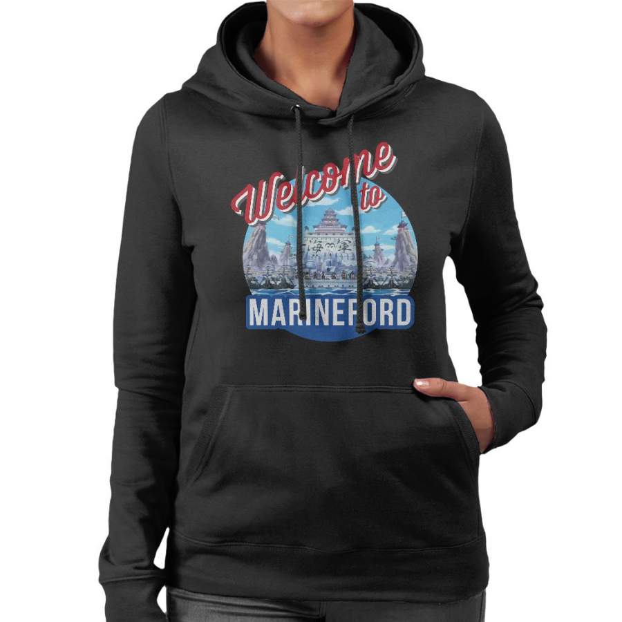 Welcome To Marineford One Piece Women’s Hooded Sweatshirt