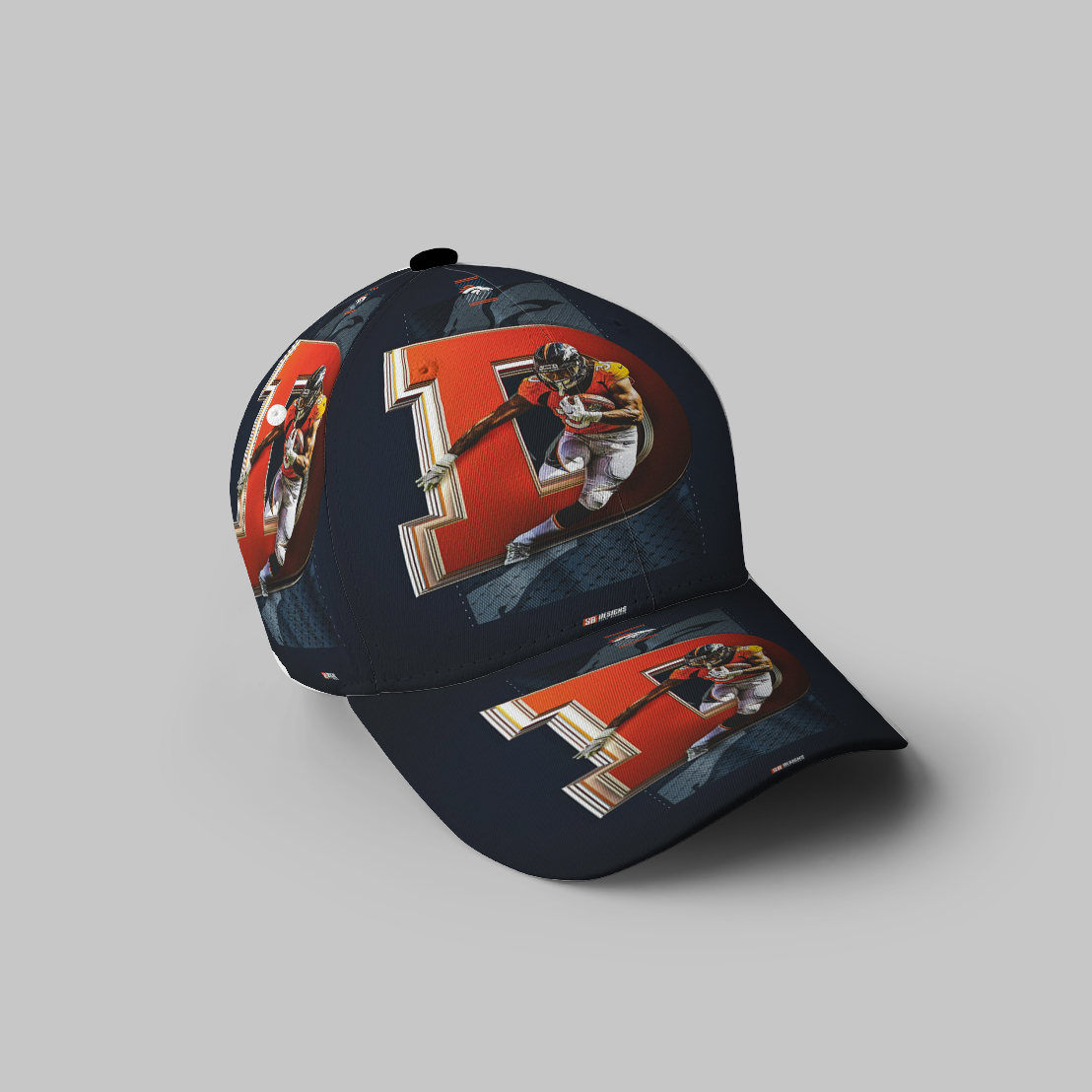 Denver Broncos Phillip Lindsay1 3D Printing Baseball Cap Classic Hat