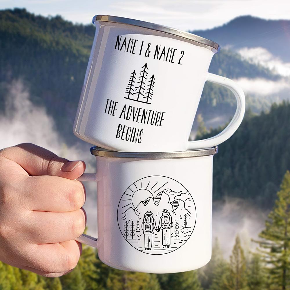 Personalized Couple Adventures Partners For Life Camping Mug Gift For Her For Him