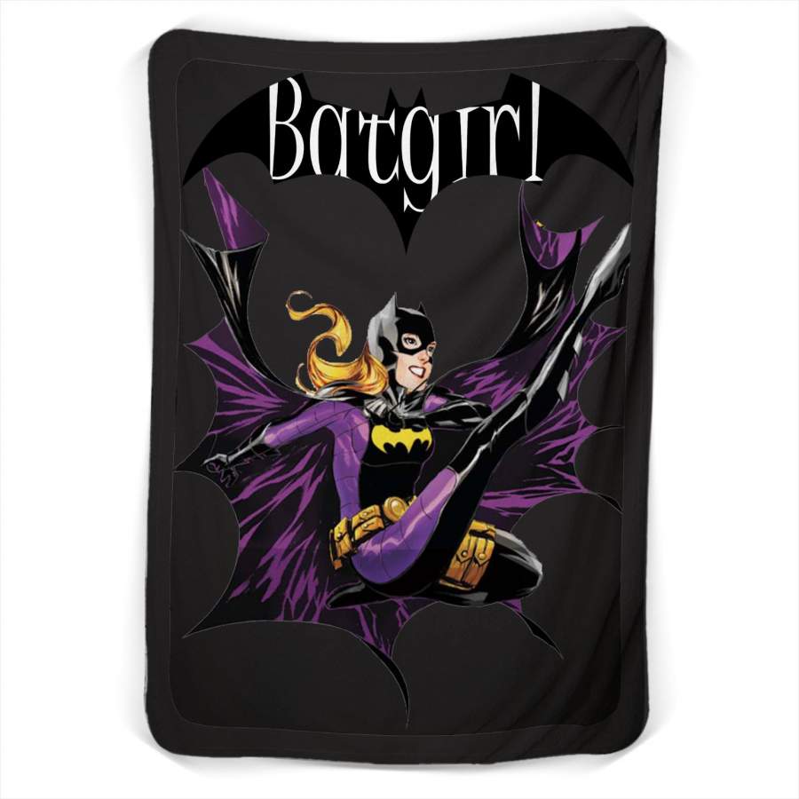 Batman And Batgirl Action And Smile Fleece Blanket