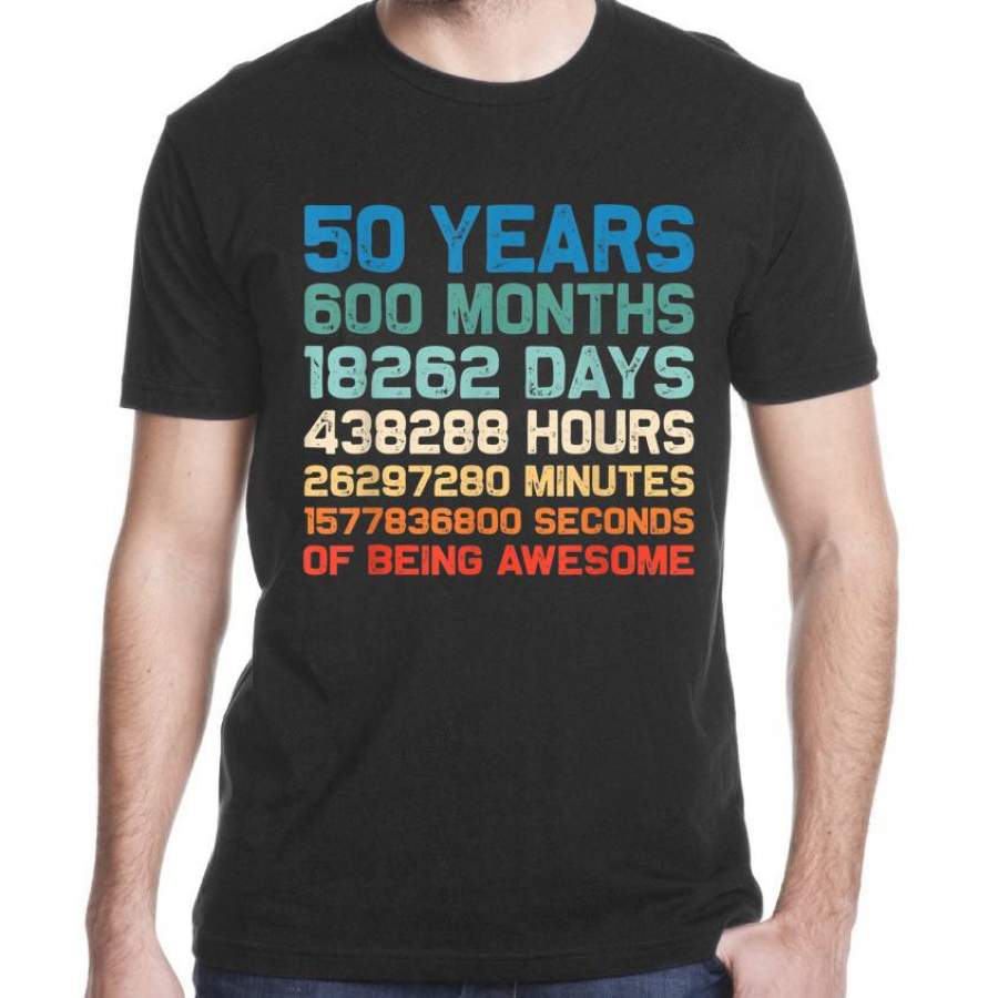 Vintage 1969 50th birthday 50 years old 600 months tshirt gift – GST