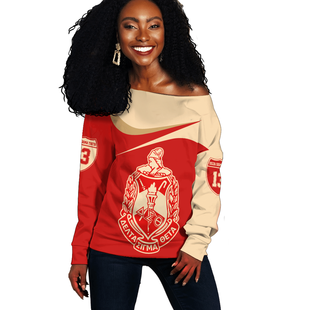 Wonder Print Shop Sweatshirt – Delta Sigma Theta Curve Style Offshoulder Lt10