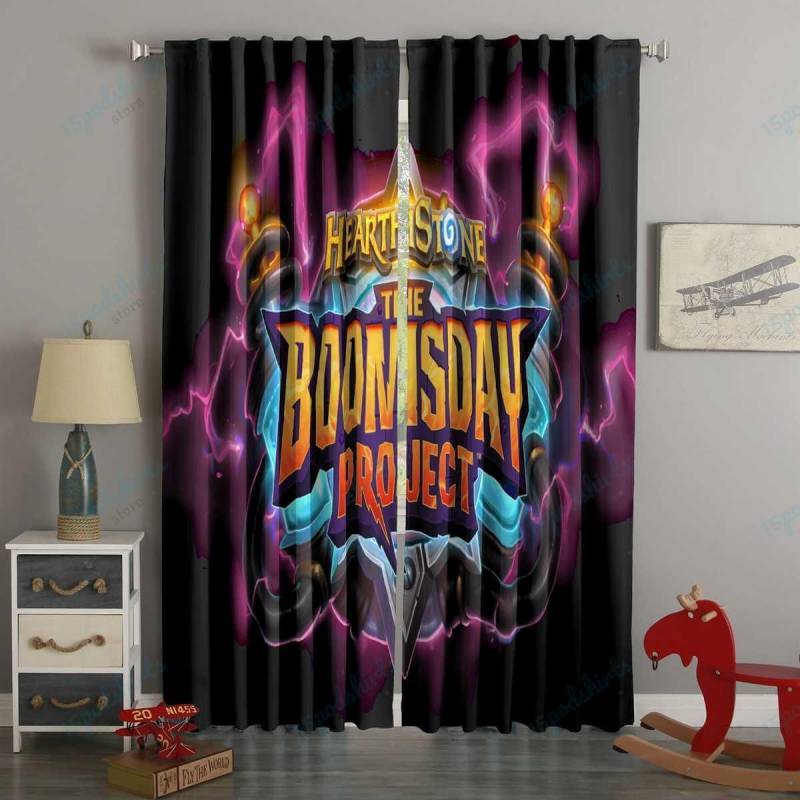 3D Printed Hearthstone The Boomsday Project Style Custom Living Room Curtains