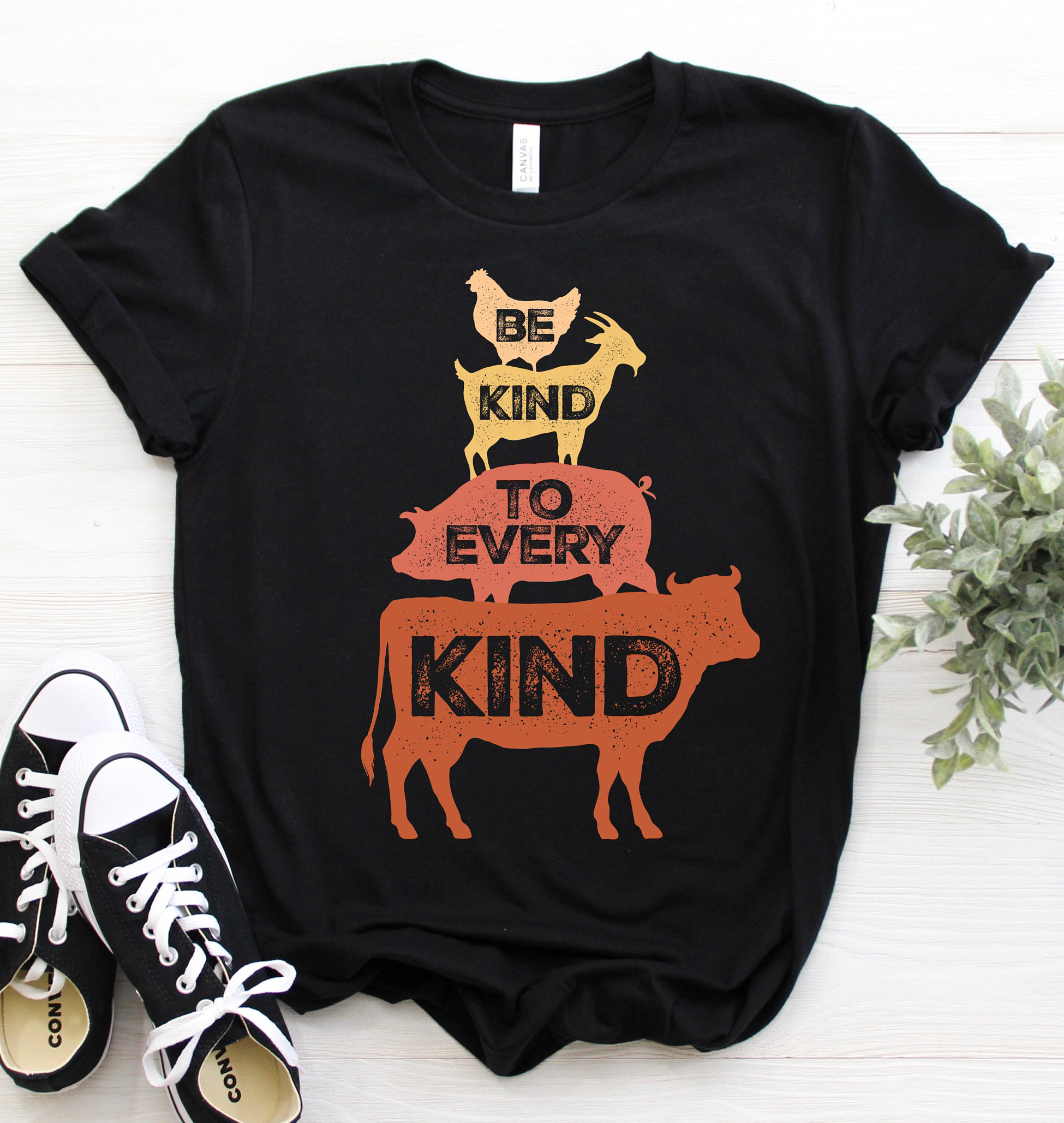 Be Kind To Every Kind Vegan Standard/Premium T-Shirt Hoodie