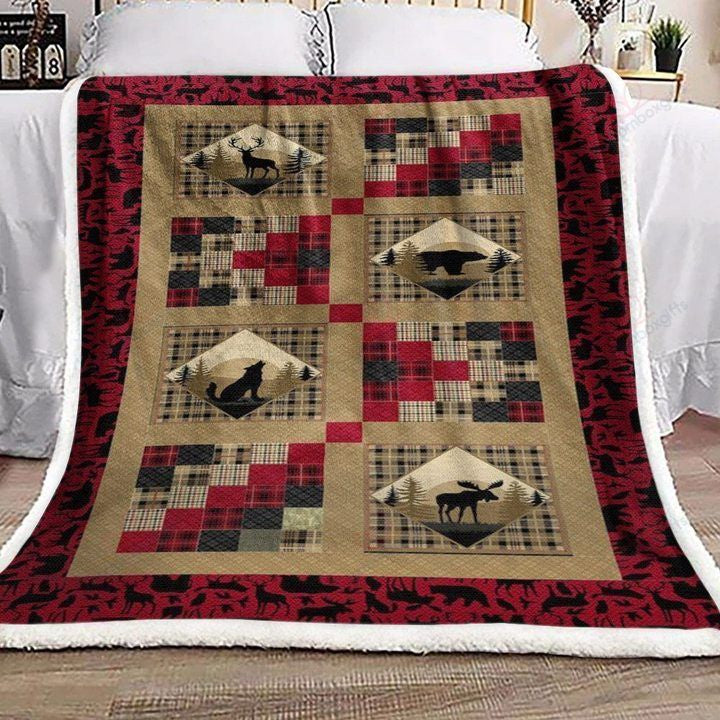 Wild Animals Sherpa Fleece Blanket Ibea Bubl