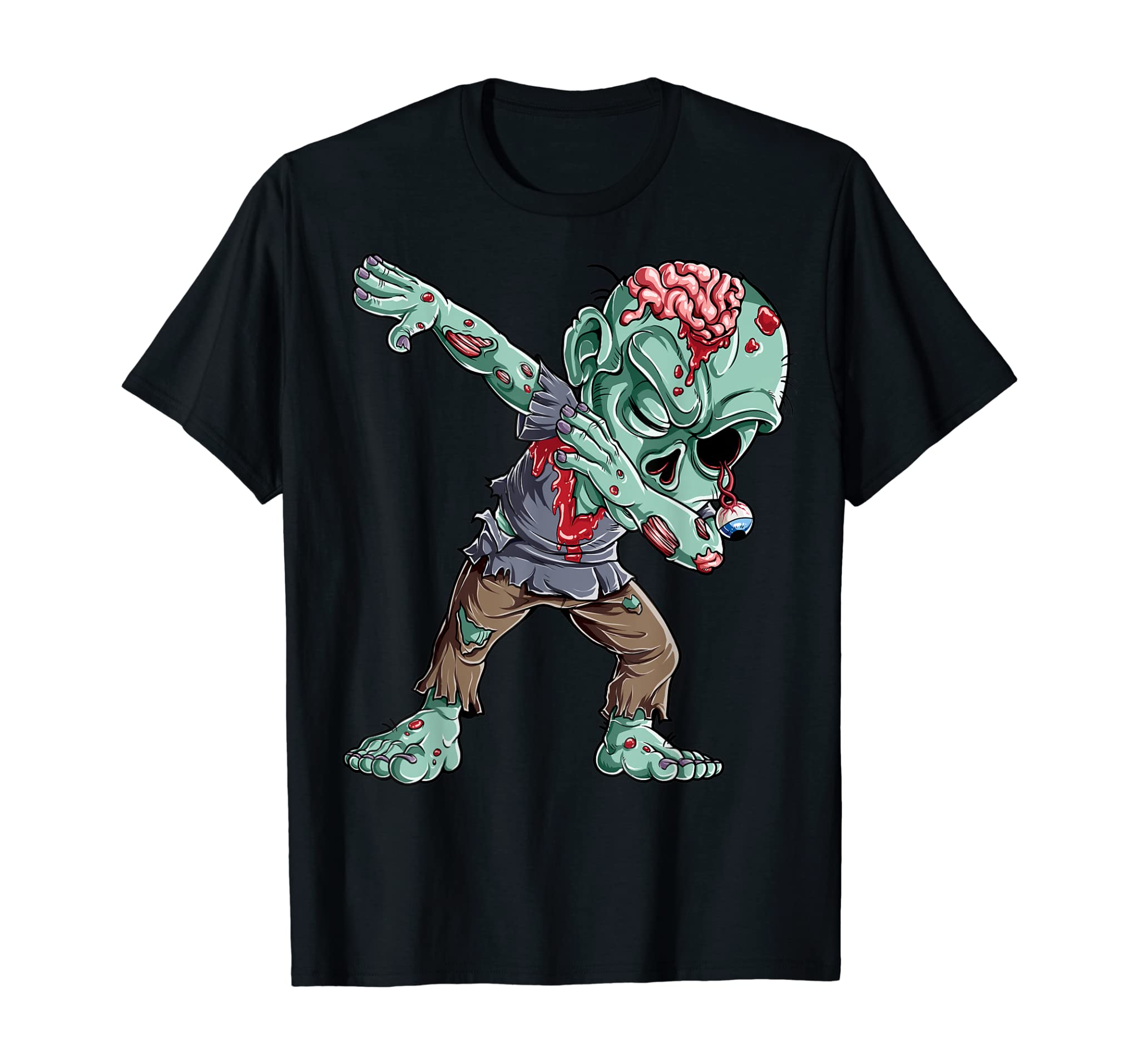 Dabbing Zombie T Shirt Halloween Boys Kids Dab Funny Zombies T-Shirt