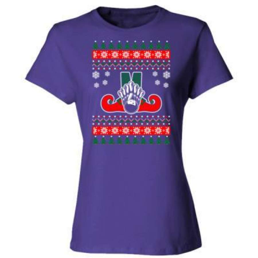 AGR Bowling Ugly Christmas Sweater – Ladies’ Cotton T-Shirt