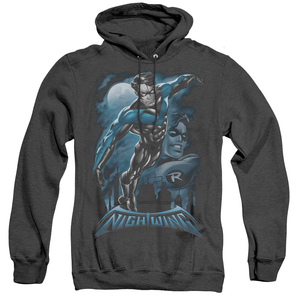 Batman All Grown Up Heather Mens Hoodie Black