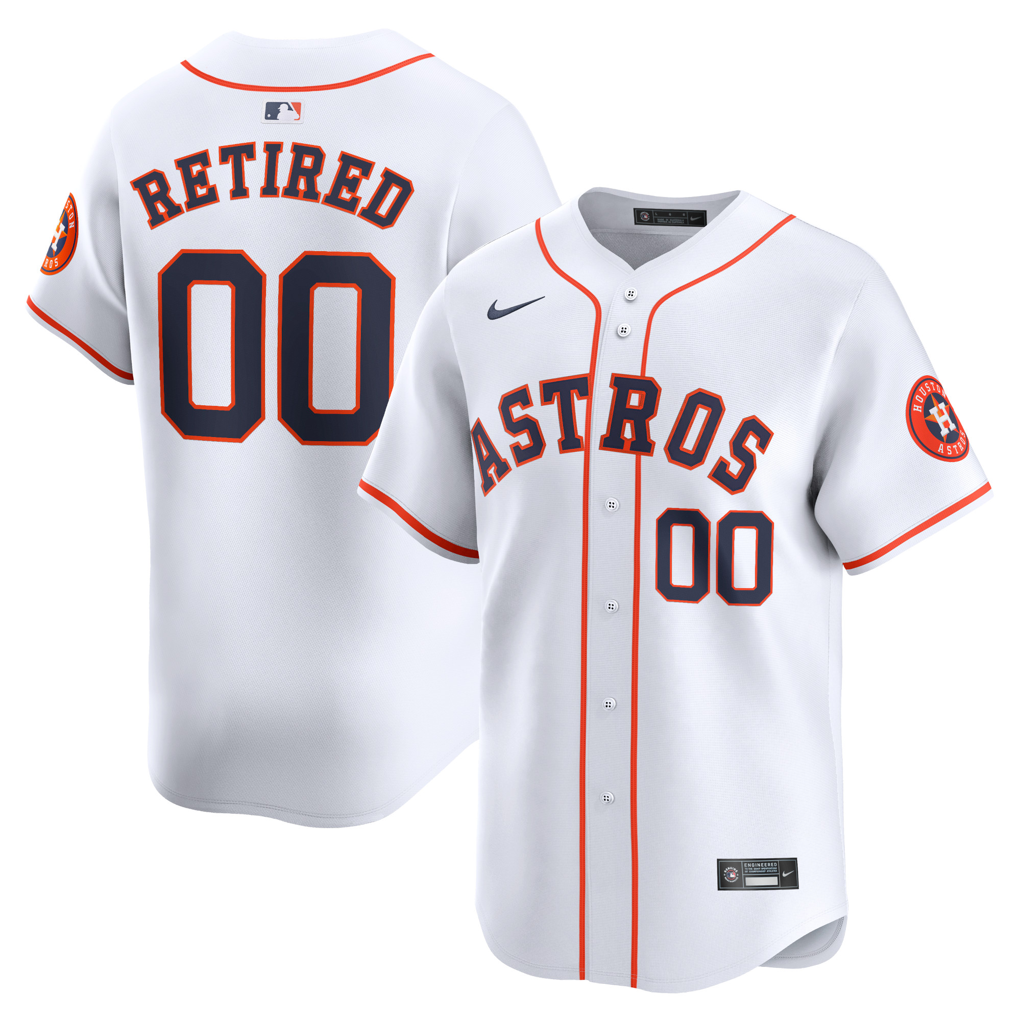 Houston Astros Home Limited Pick-A-Player Retired Roster Jersey – White