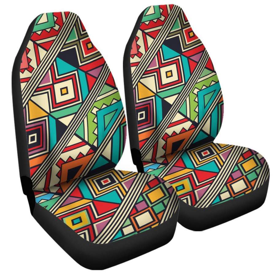 Retro African Ethnic Tribal Print Universal Fit Car Seat Covers