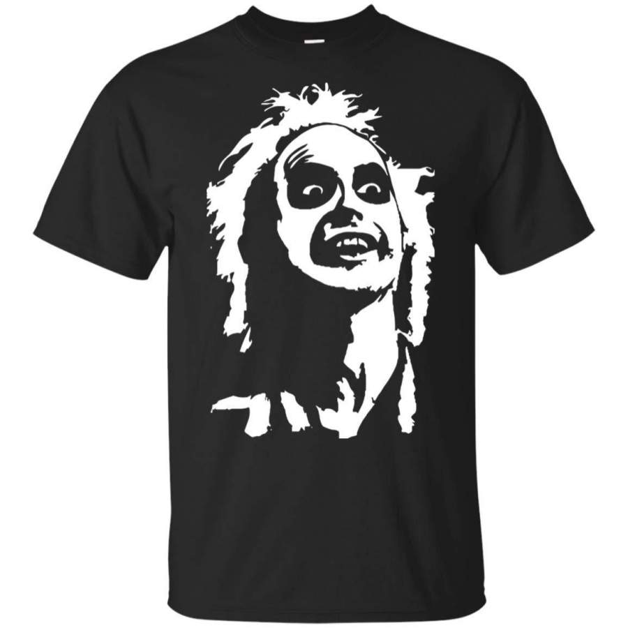 Beetlejuice Face T-Shirt Horror Movie Halloween T-Shirt