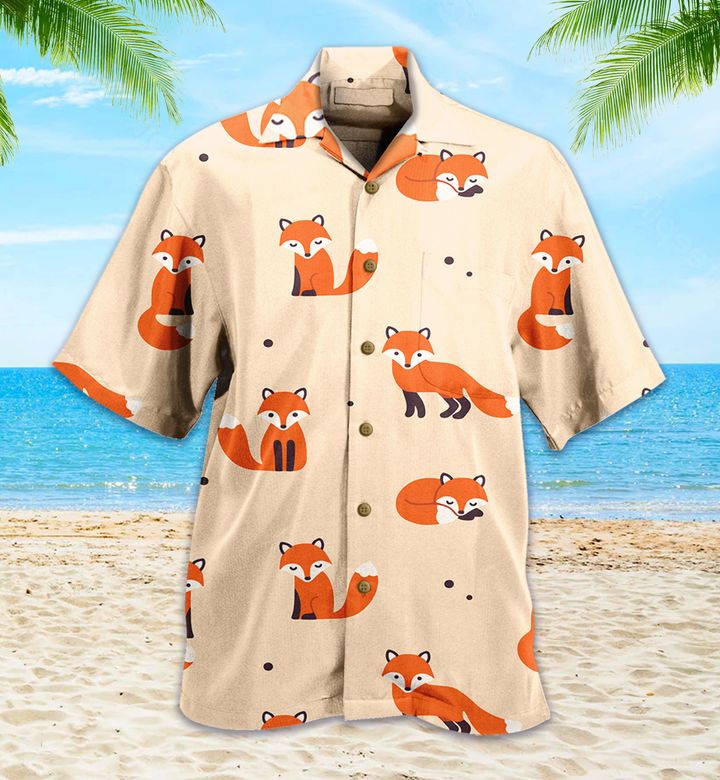 Fox Pattern Orange Hawaii Shirt Lover Hawaii For Men Women Ha85161