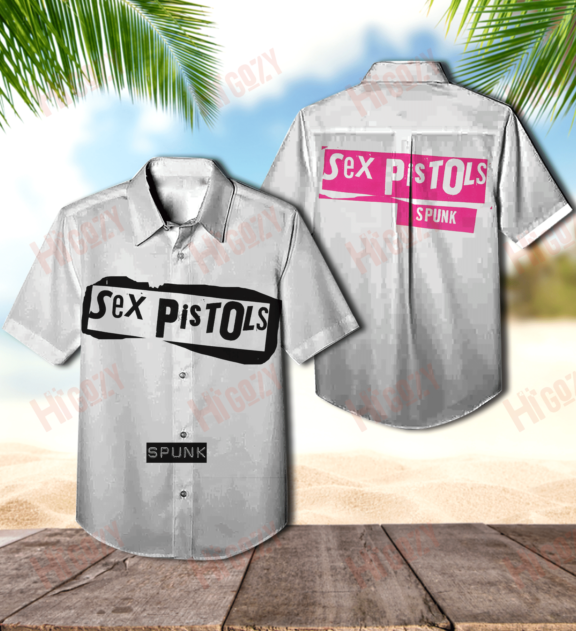 Sex Pistols Hawaii Spunk Casual Shirt Ha4531