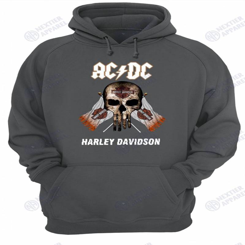 AC DC Harley skull shirt Unisex Hoodie