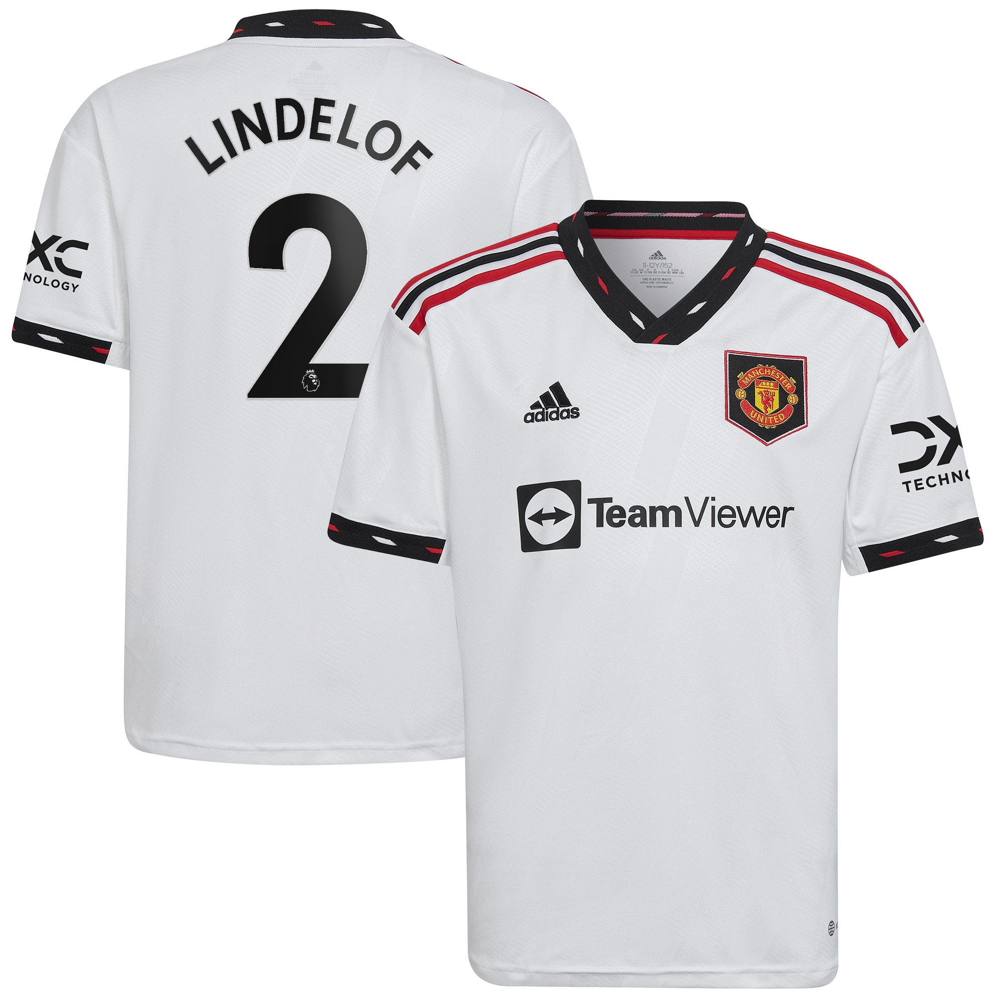 Victor Lindelof Manchester United Youth 2022/23 Away Replica Player Jersey – White