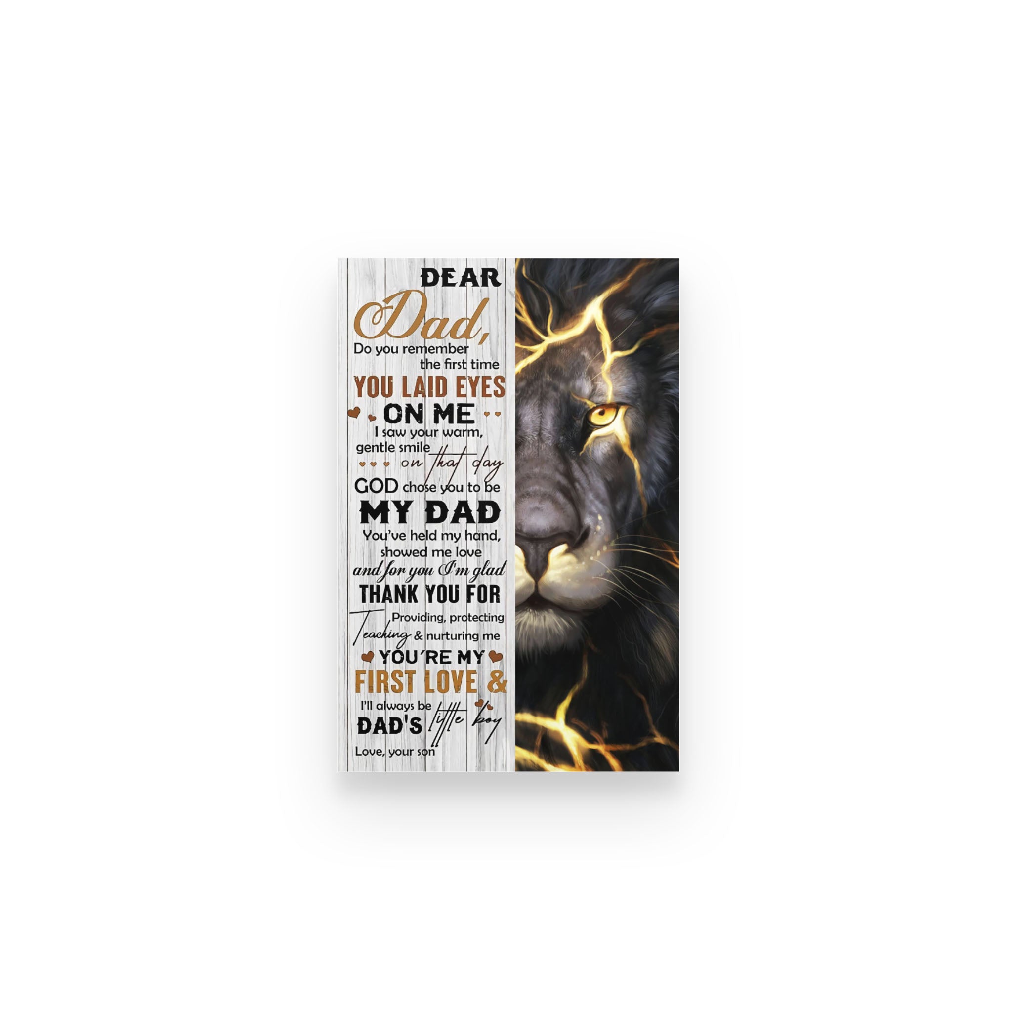 To Dad You Laid Eyes On Me From Son Lion Poster Gift For Dad