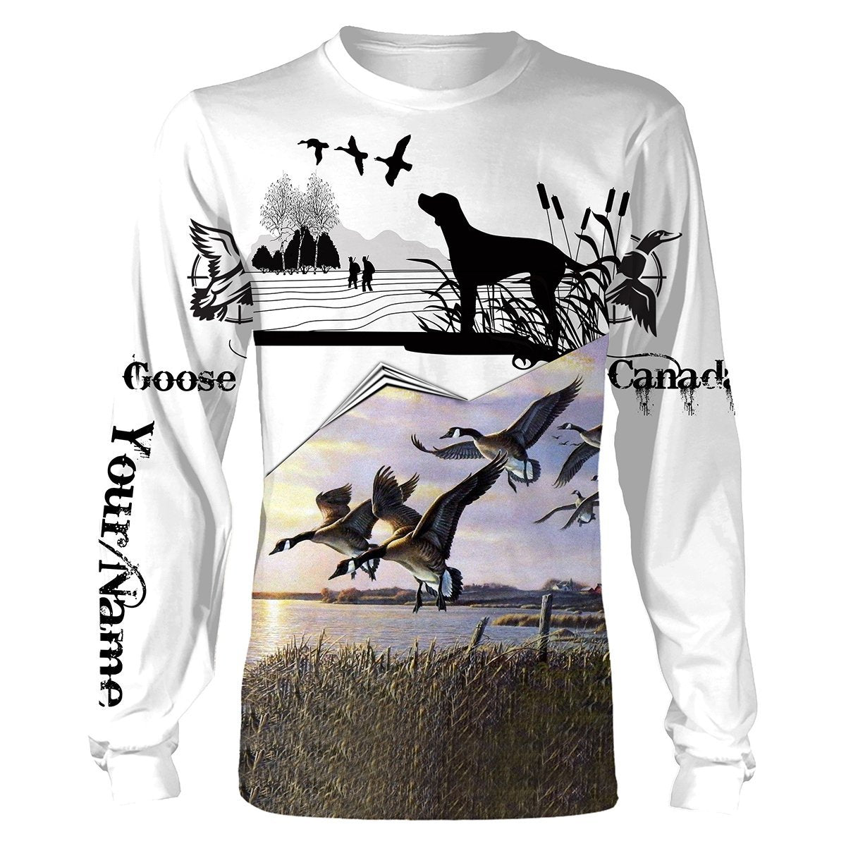 Canada Goose Hunting Custom Name 3D All Over Print Shirts – Personalized Hunting Gifts – Fsd140