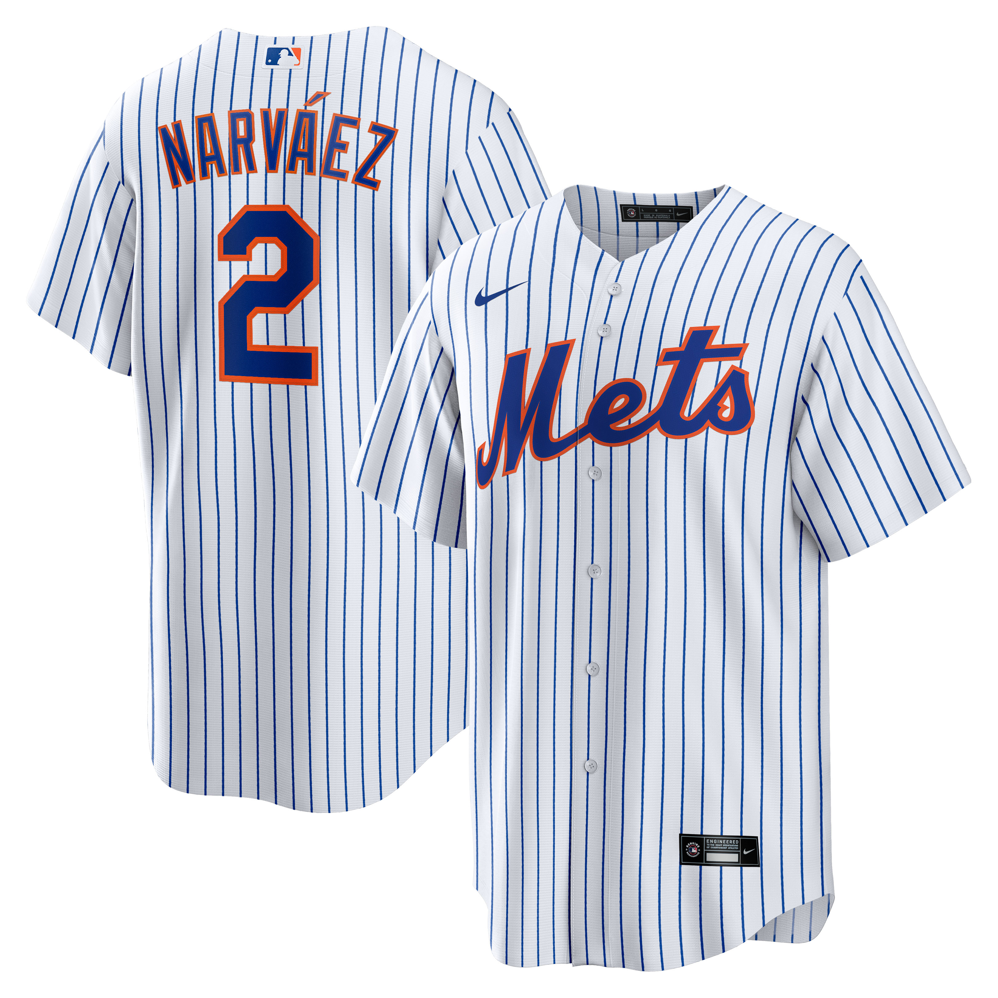 Omar Narváez New York Mets Home Replica Player Jersey – White