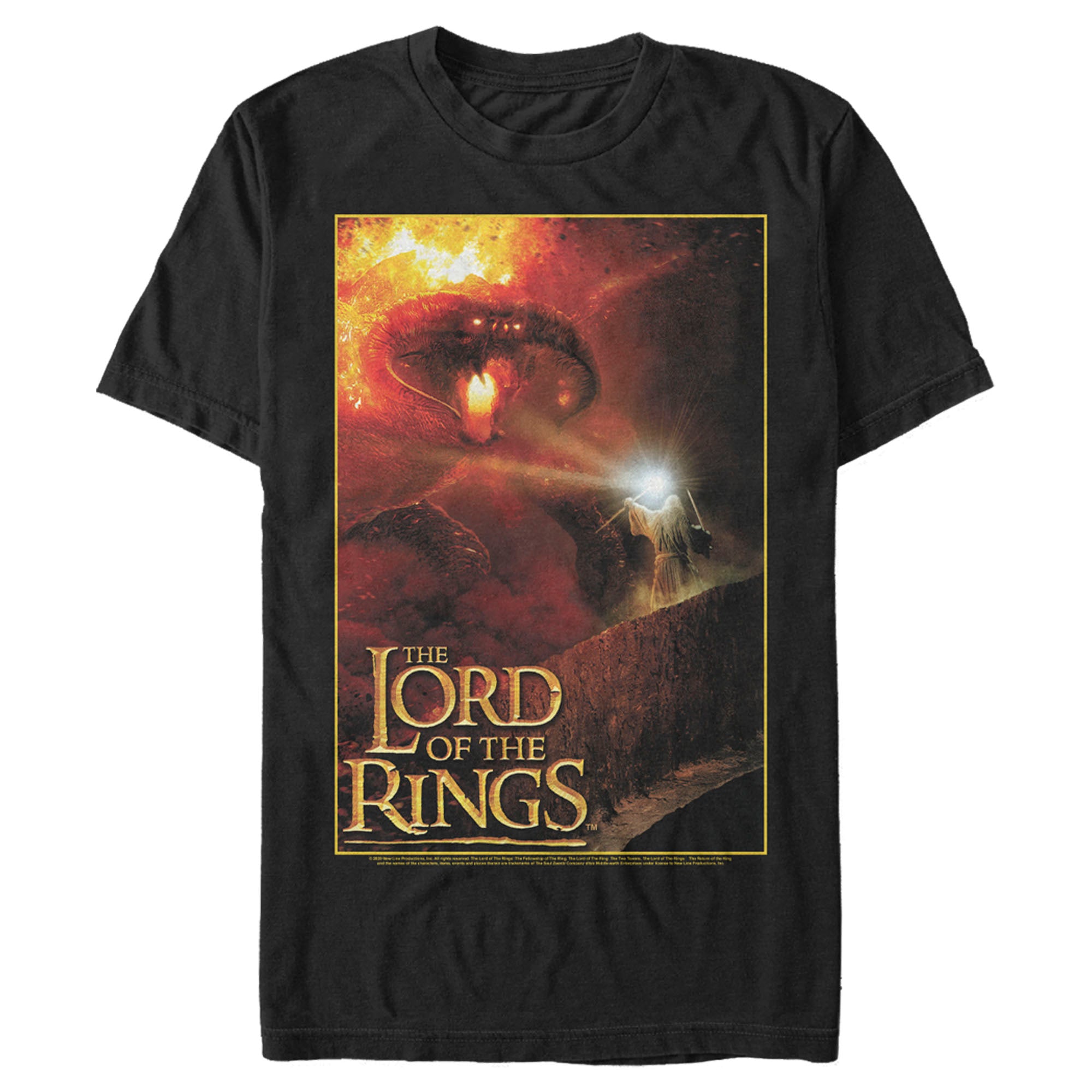 The Lord Of The Rings Men’S Fellowship Of The Ring Gandalf And The Balrog  T-Shirt