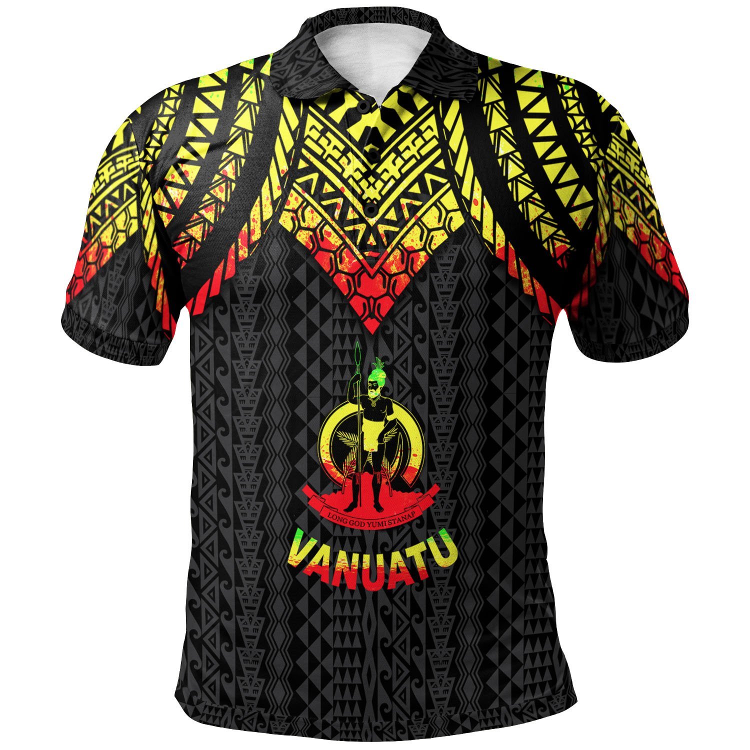 Vanuatu Polo Shirt - Polynesian Armor Style Reagge - BN39