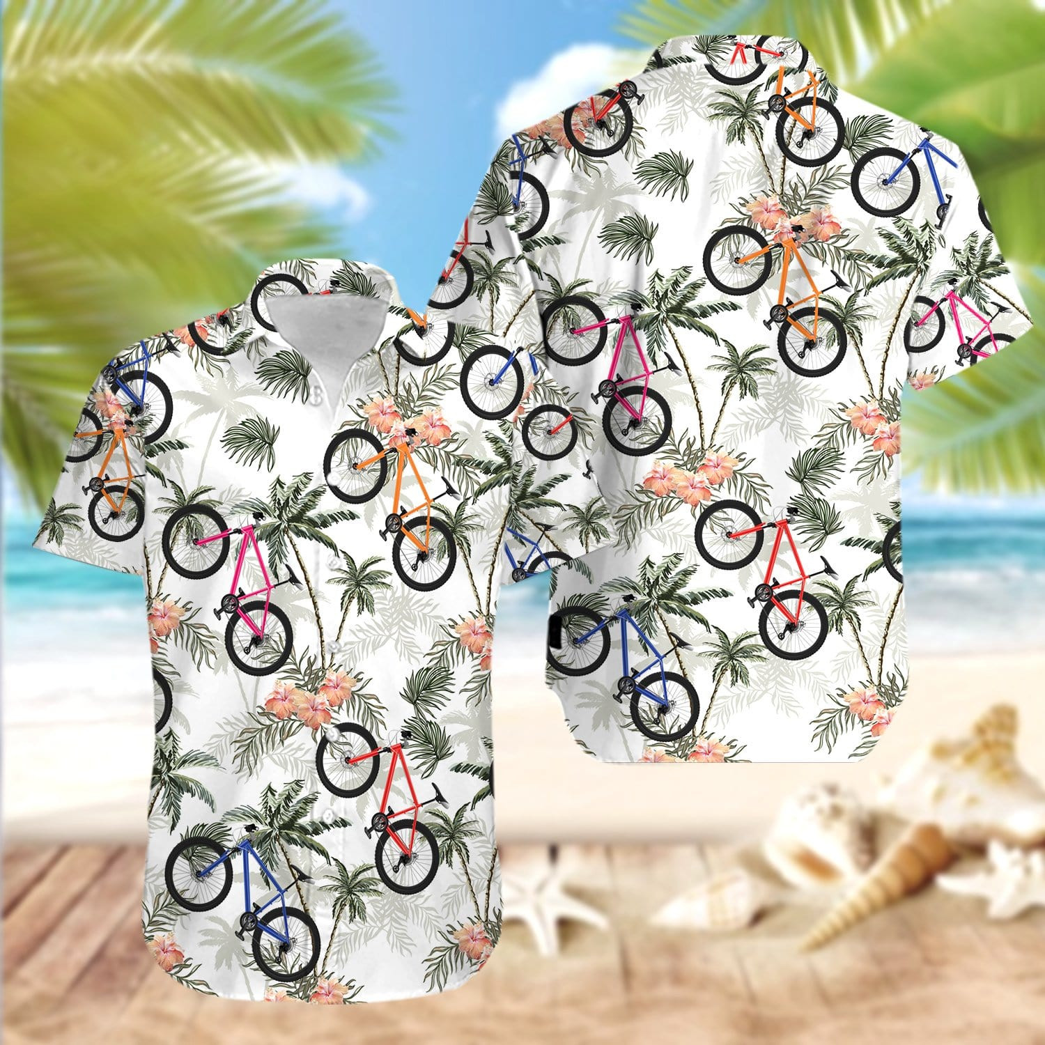 Cycling Bike Hawaii Aloha Shirts Kv Ha69162