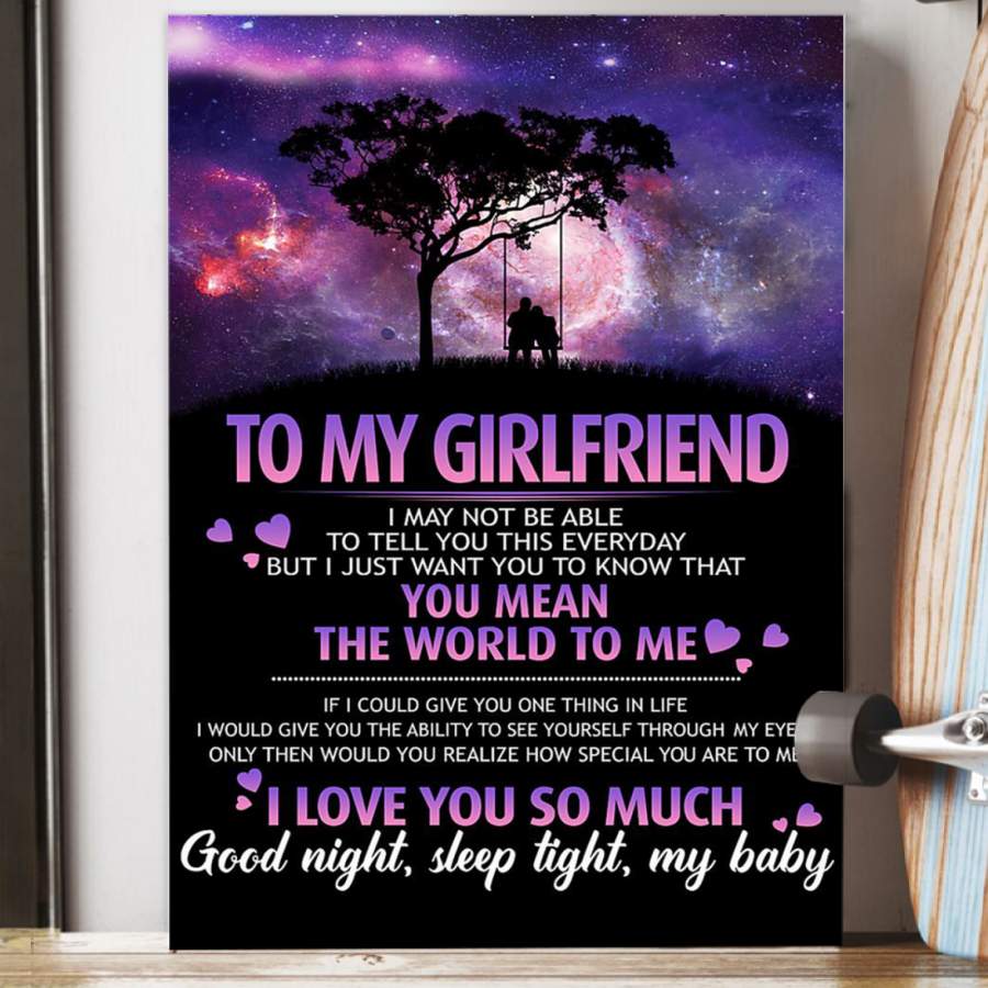 Special Custom Design Poster  Gift For Lover You Mean The World