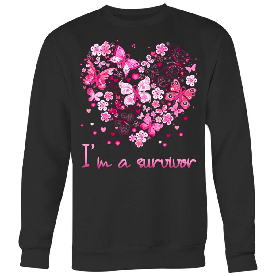 Breast Cancer Awareness Shirt, I’m A Survivor Heart Pink I’m A Survivor