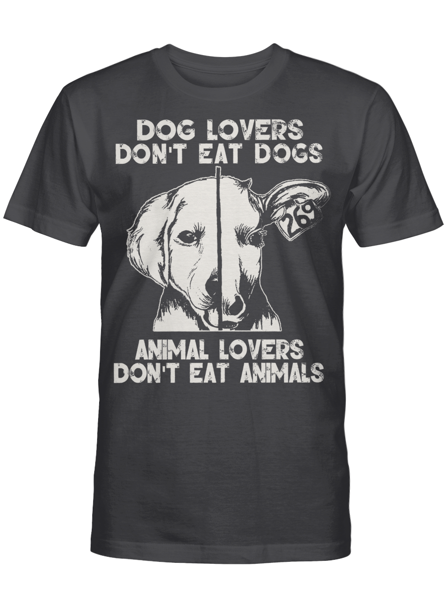 Animal Lovers Don’T Eat Animals – Animal Care Shirts / Mugs / Totes / Hand Bags