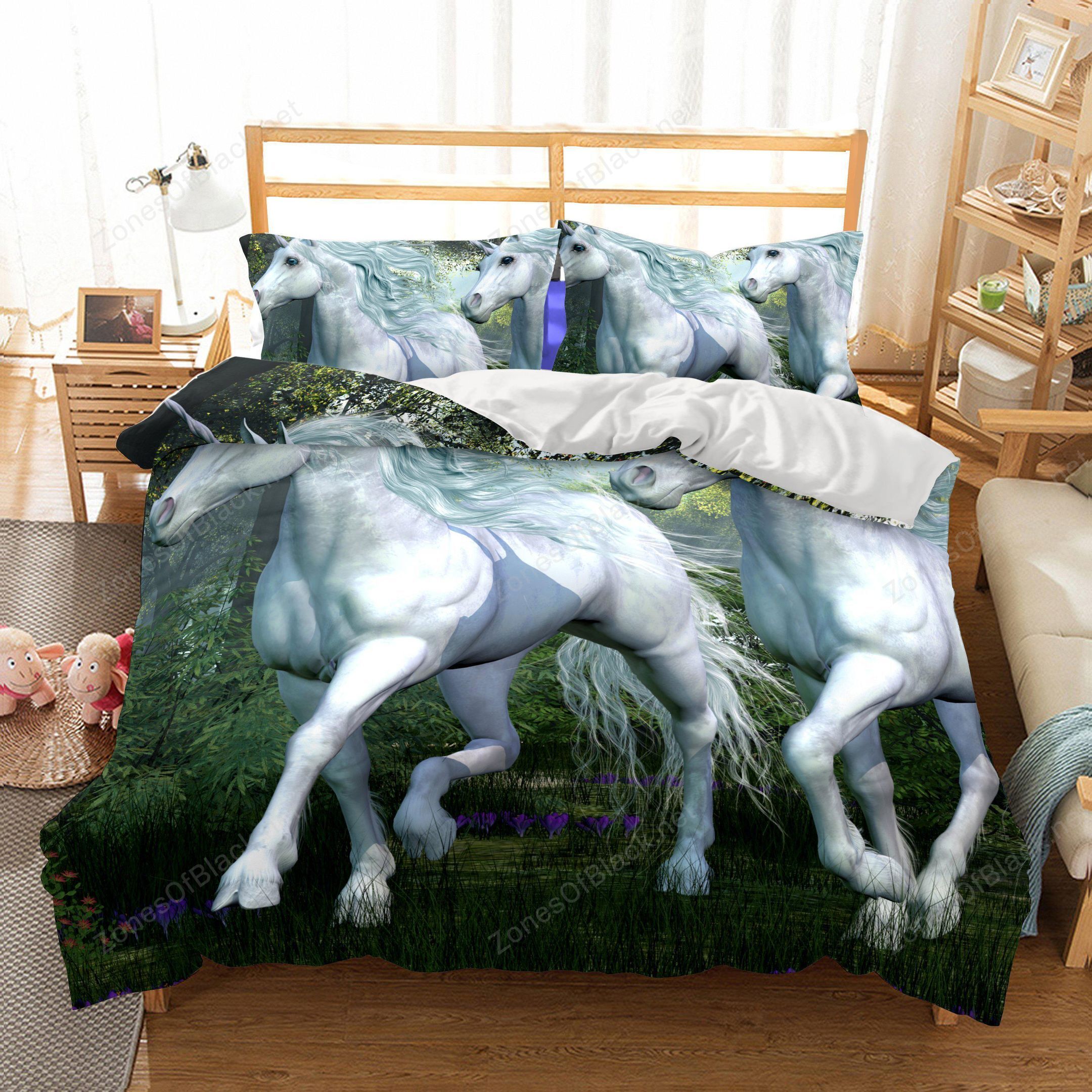 Animal Unicorn Angels World 3D Printed Bedding Set Home Decor