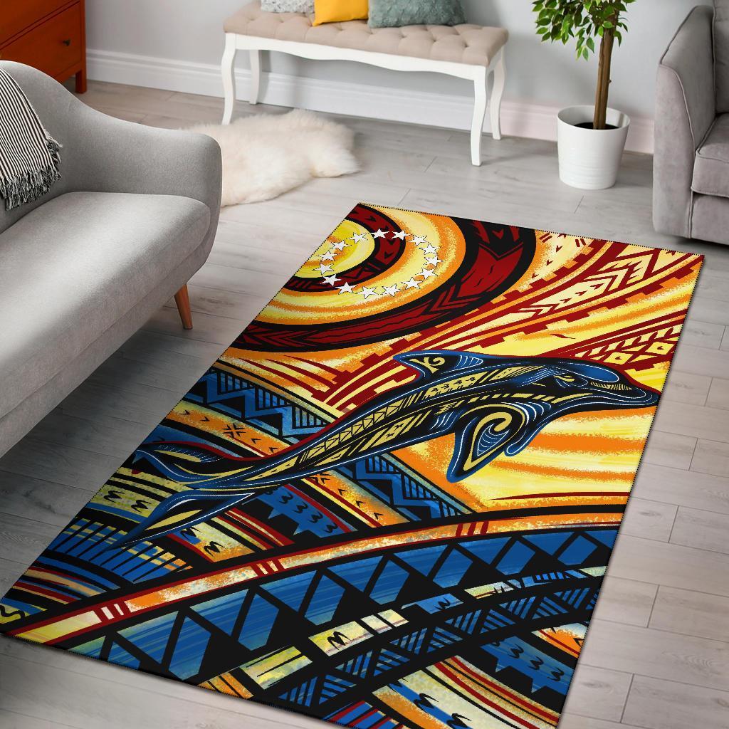 Cook Islands Area Rug – Dolphin Surfing – BN20