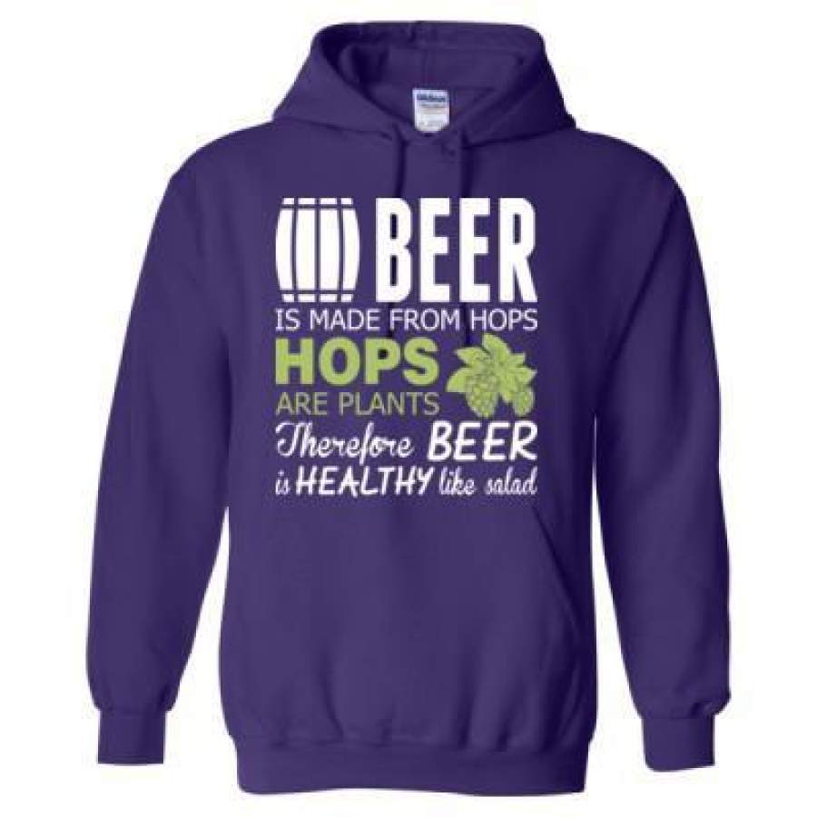 AGR Beer Is Made From Hops Are Plants Healthy Like Salad – Heavy Blend™ Hooded Sweatshirt