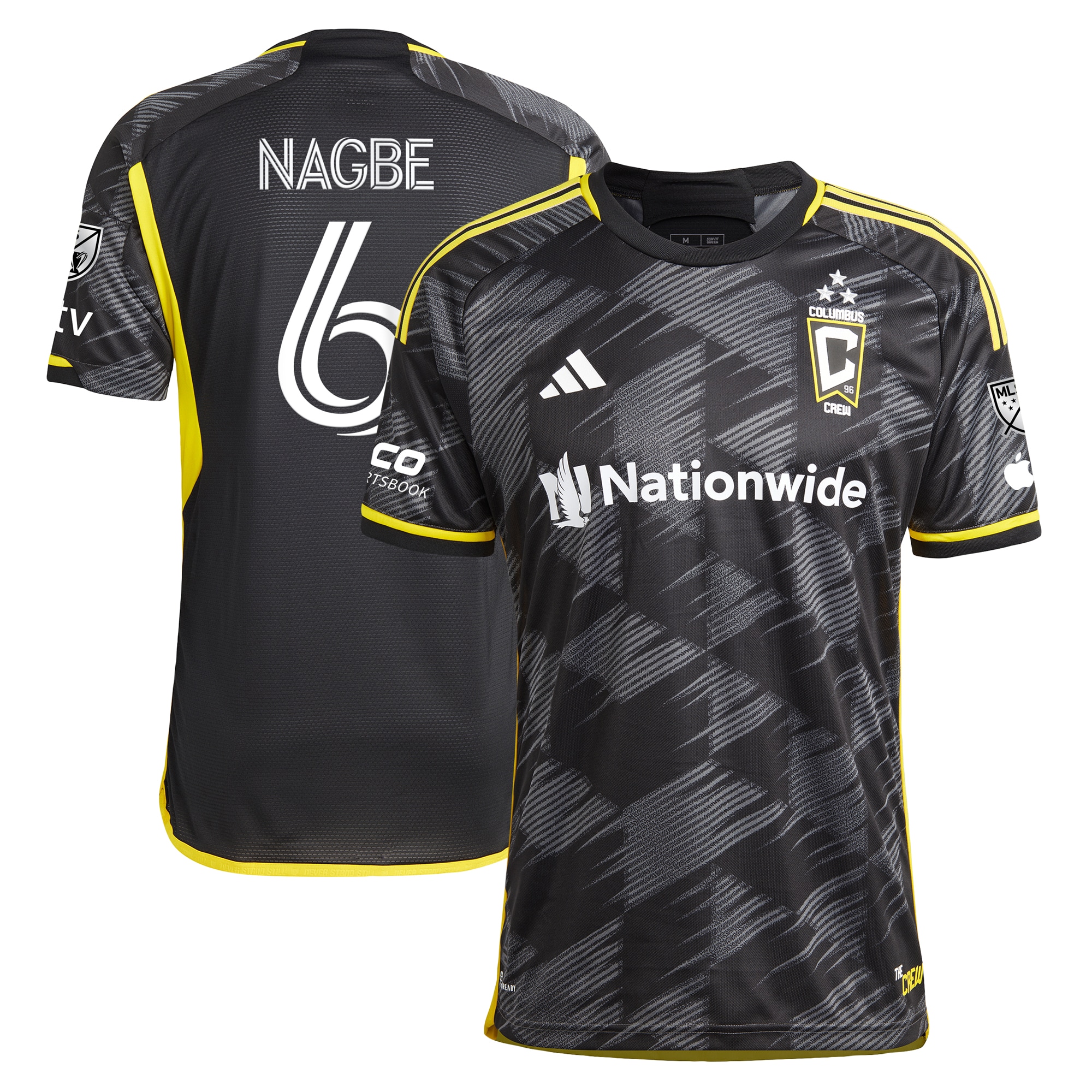 Darlington Nagbe Columbus Crew 2024 VeloCITY Kit Authentic Player Jersey – Black