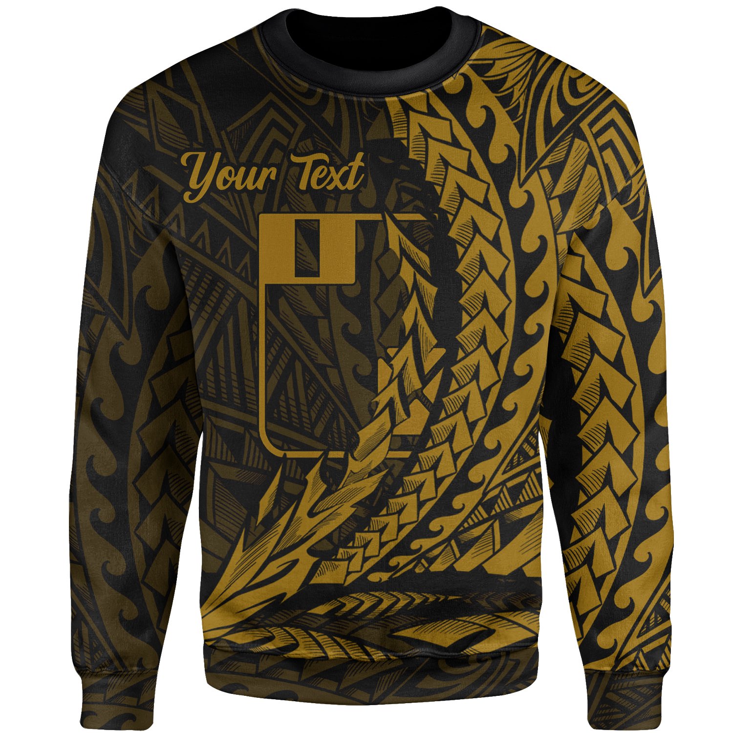 Wallis and Futuna Custom Personalised Sweatshirt – Wings Style Gold Color – BN01