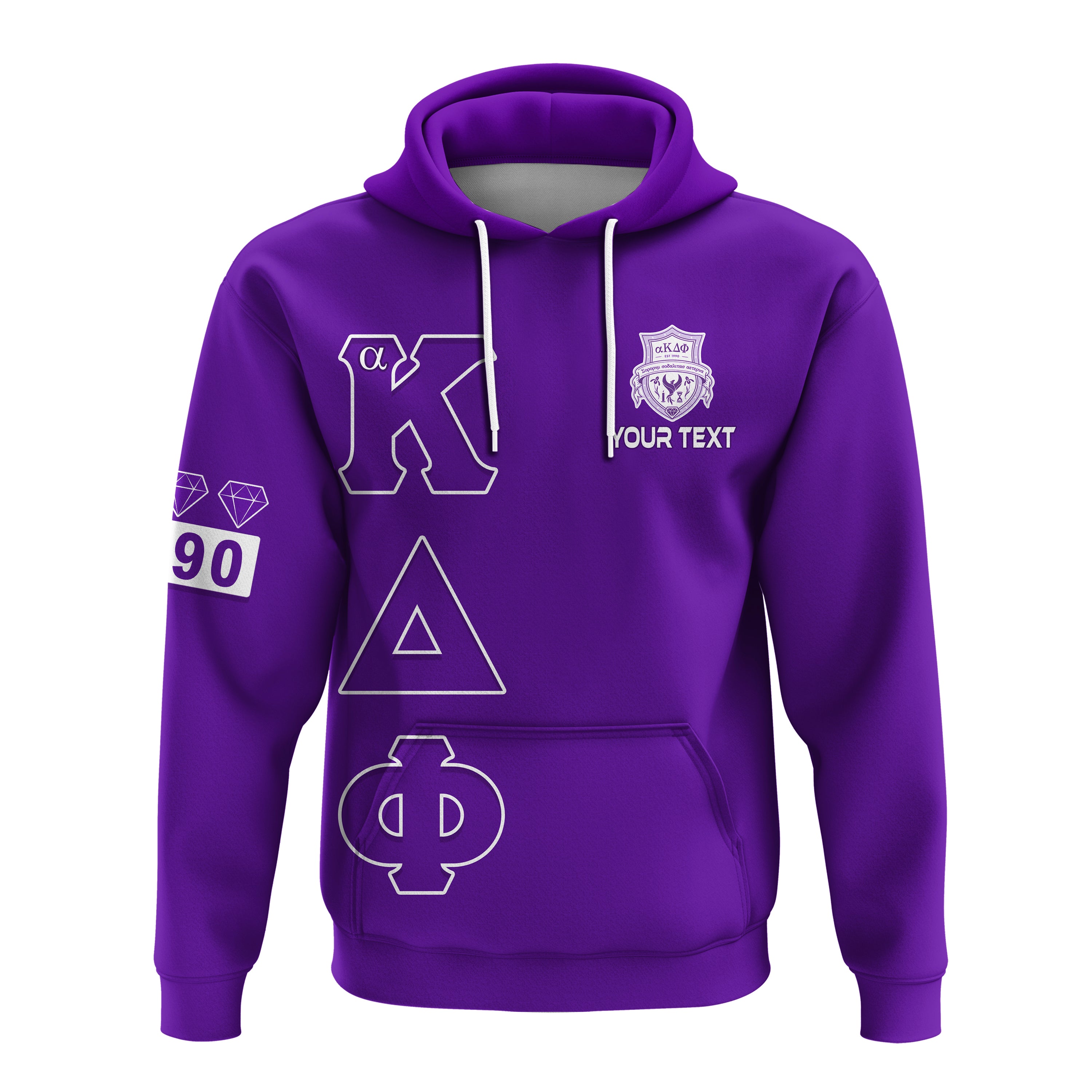 (Custom Personalised) Alpha Kappa Delta Phi Hoodie Akdphi Since 1990 Lt13