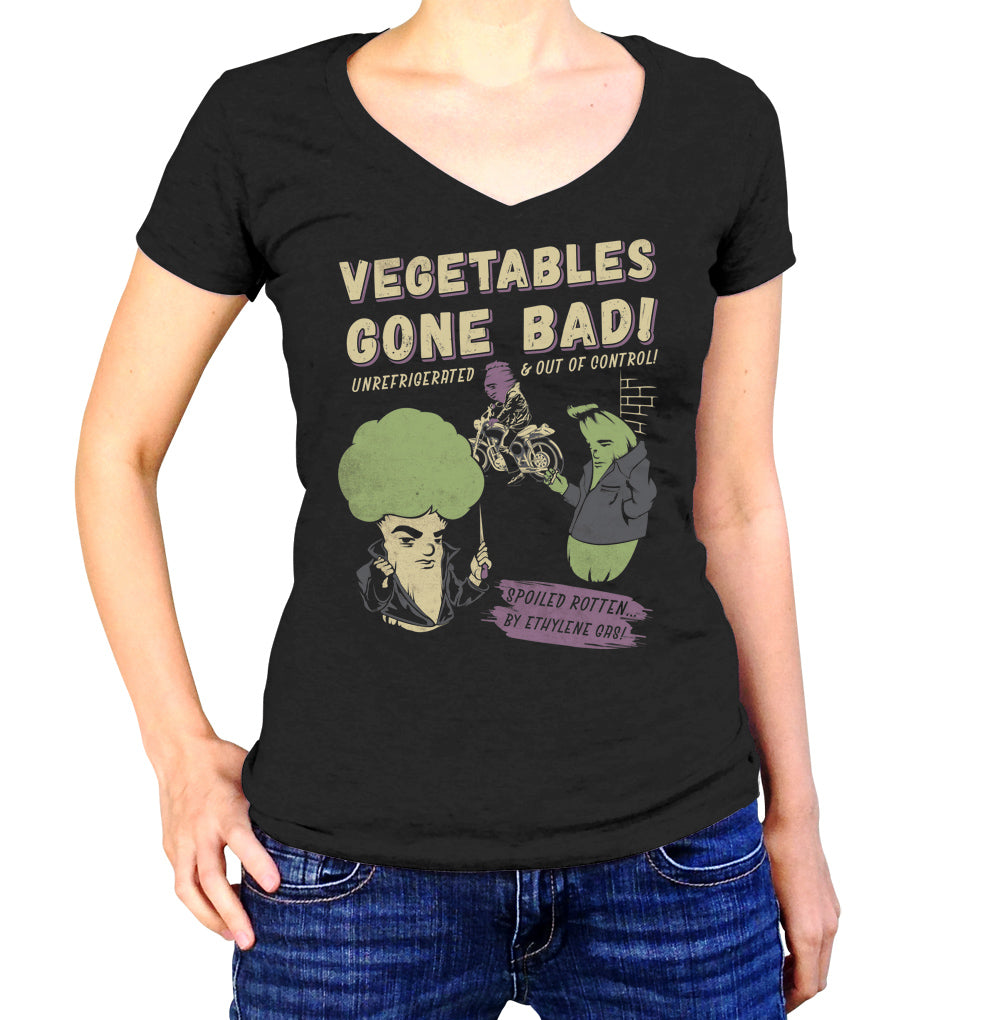 Women’S Vegetables Gone Bad Vneck T-Shirt – By Ex-Boyfriend