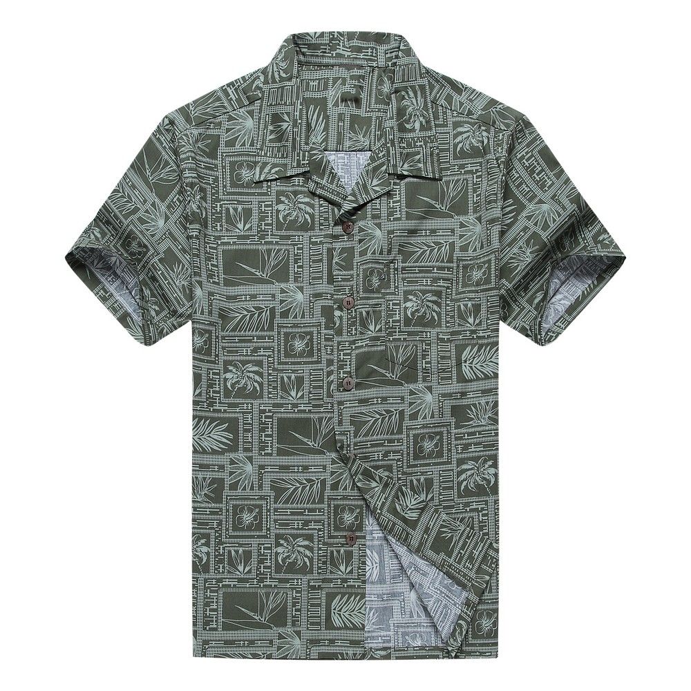 Palm Gray Nice Design Hawaii Shirt Ha30316