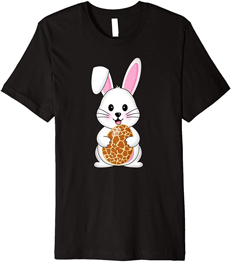 Cute Easter Egg Bunny Giraffe Print Costume For Boys Girls Premium T-Shirt