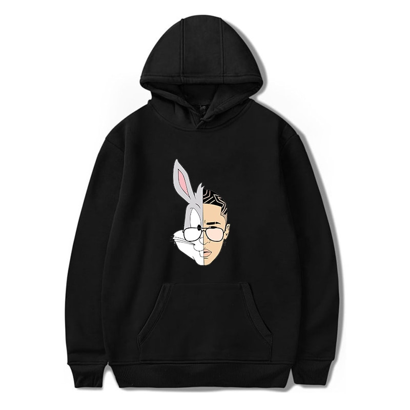 Bad Bunny Merch Bad Bunny Bunny Logo Hoodie