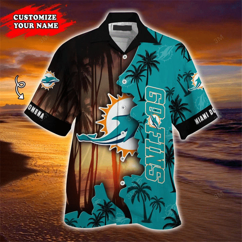 Miami Dolphins Hawaii Shirt Customize Your Name Ha84736