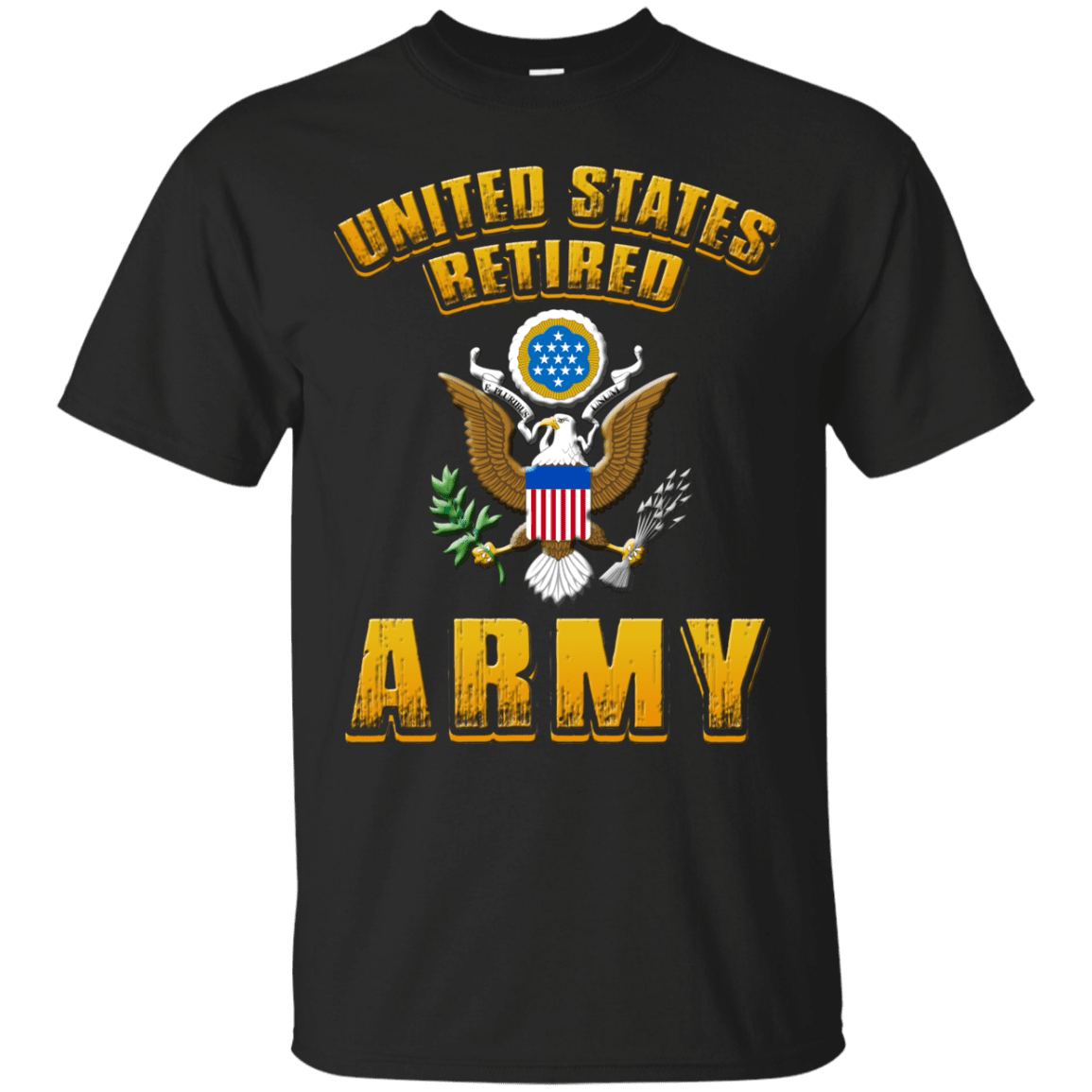 US Retired Army Veteran Front T Shirts
