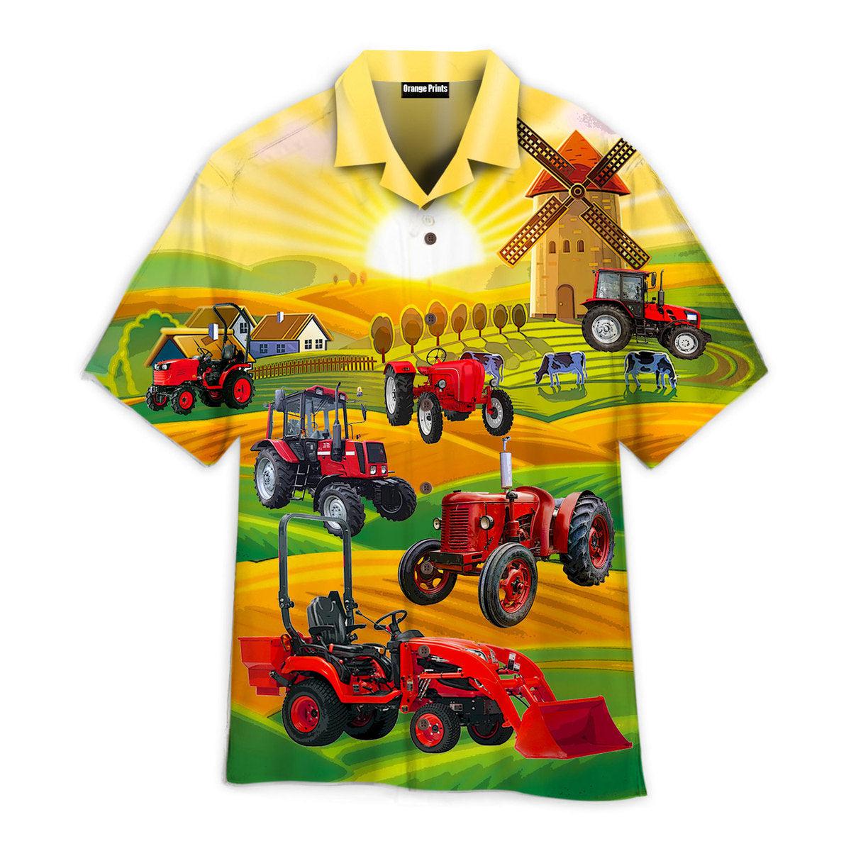 Farmers Happy With Tractor Aloha Hawaii Shirts For Men Women Ha32919