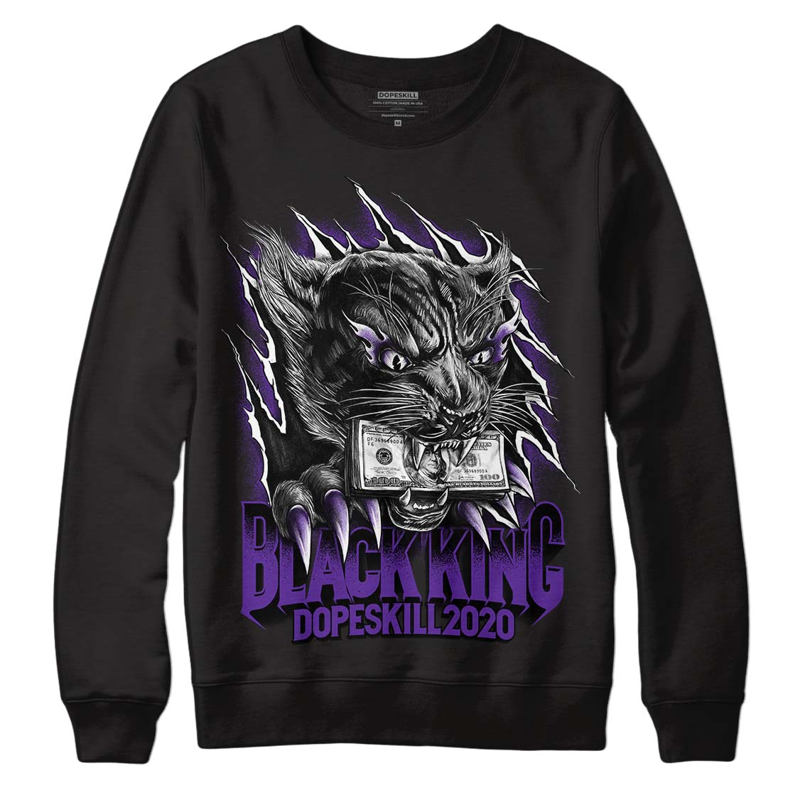 Court Purple 13S Dopeskill Sweatshirt Black King Graphic