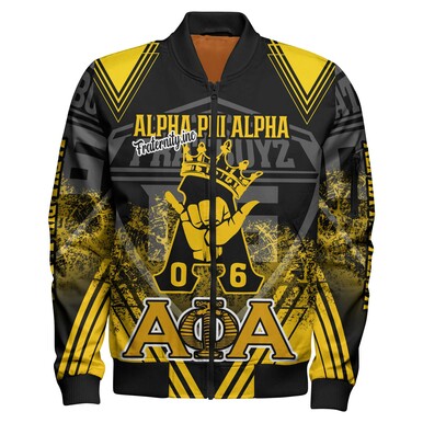 Alpha Phi Alpha Bomber Jacket – Custom Fraternity Pyramid Fratboyz Patterns Bomber Jacket