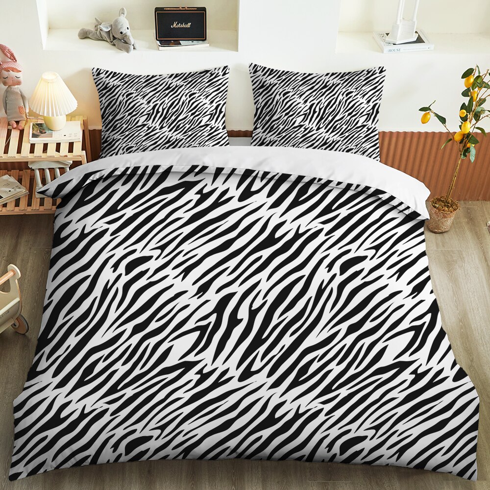 3D Print American Leopard Style Bedding Set Customize Pillowcase Soft Duvet Cover Bed Set Bedroom Decor Queen King Single