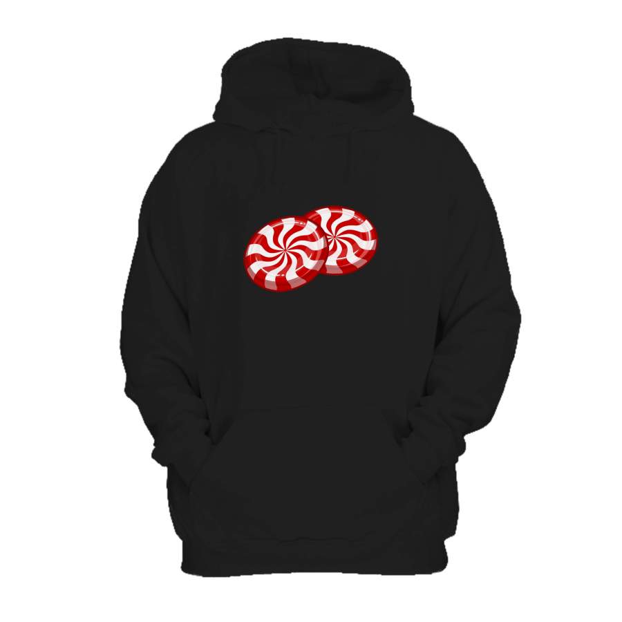 Peppermint Candy Jack Red White Stripes Mint Cane Rock Graphic Hoodie