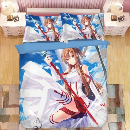 Sword Art Online Sao 10 Duvet Cover Pillowcase Home Decor 3D Bedding Set